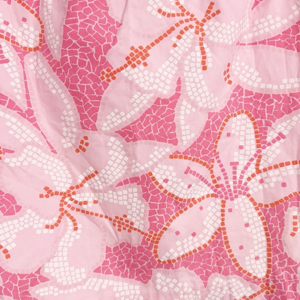 Lilly Pulitzer Vintage White Label Pink Mosaic Floral hibiscus Skirt size 4 - Picture 4 of 10